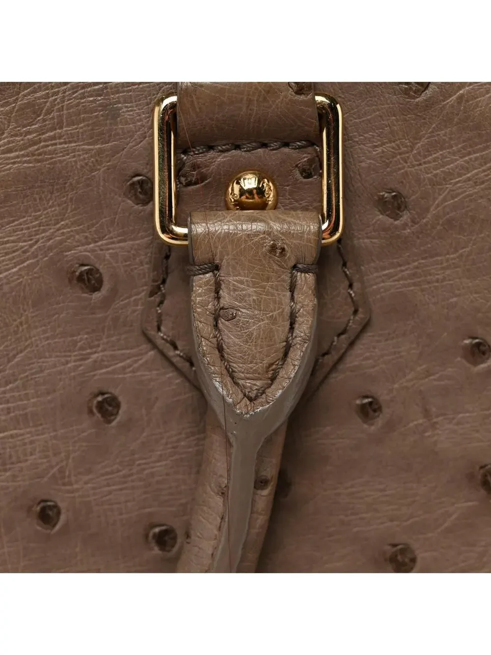 Louis Vuitton Ostrich Alma Pm Gris #291072L39B
